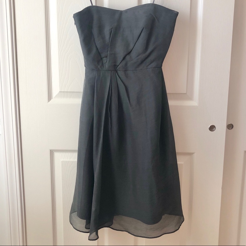 J.Crew Charcoal Grey Strapless Dress